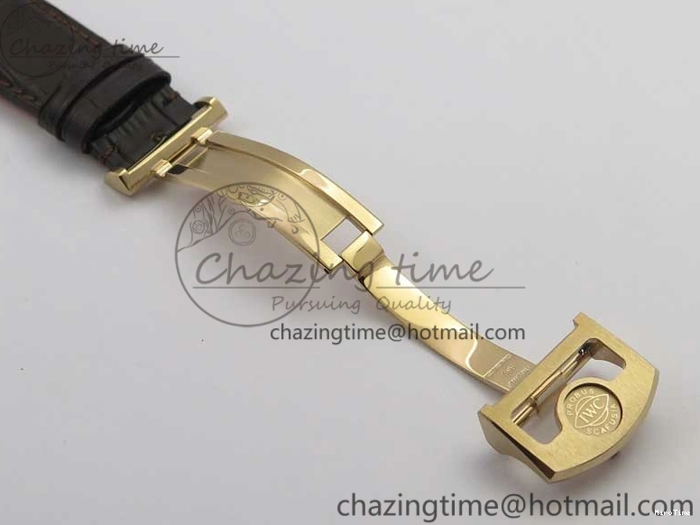 MIROTIME 0101 Portugieser Chrono  42 IW390406 RG ZF 1:1 Best Edition Blue Dial on Brown Leather Strap A Durable 7129